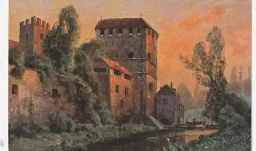 [Ansichtskarte] 8000 MÜNCHEN, Jungfernturm, Künstler-Karte. 