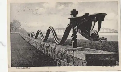 [Ansichtskarte] 4000 DÜSSELDORF, Rheinschlange, 1931. 