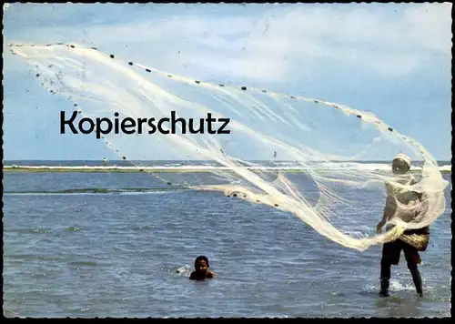 ÄLTERE POSTKARTE FISCHEREI FISHING ON THE COAST Afrika Edition East Africa Kenya Kenia Ansichtskarte AK cpa postcard