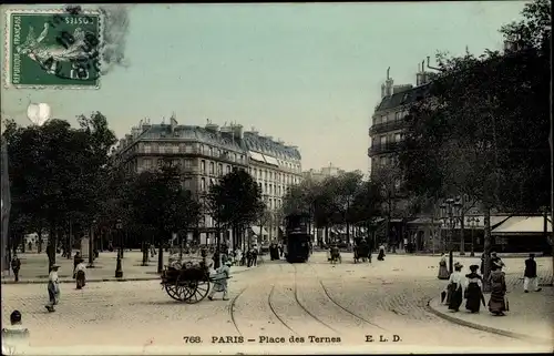 Ak Paris XVII., Place des Ternes