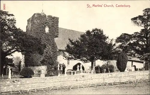 Ak Canterbury Kent England, St. Martins Church