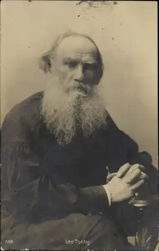 Ak Schriftsteller Lew Nikolajewitsch Tolstoi, Portrait