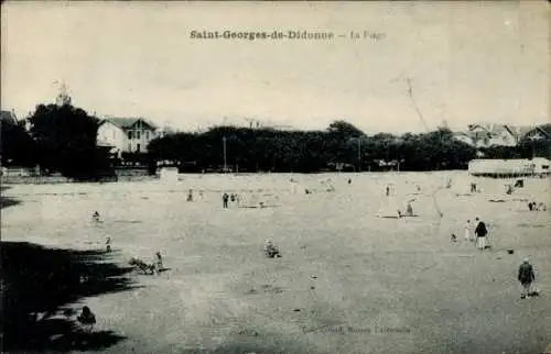 Ak Saint Georges de Didonne Charente Maritime, Strand