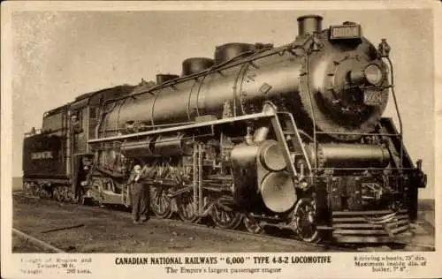 Ak kanadische Lokomotive 6000 Type 4-8-2