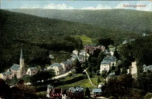 Ak Schlangenbad im Taunus Hessen, Landschaftsansicht, ruhige Atmosphäre,  Architektur, Berge