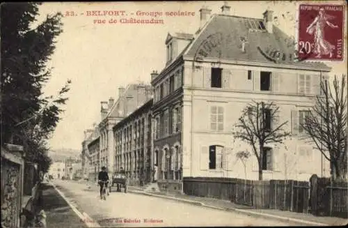 Ak Belfort Beffert Beffort Territoire de Belfort,  Groupe scolaire, rue de Châteaudun,  Architekt