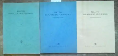 Steinberg, Heinz: Berlins öffentliche Büchereien / Berlins öffentliche Büchereien. Arbeitsberichte. 1957 / 1958 - 1958 / 1959 / 1960 / 1961 / 1967 / 1968 / 1969 und 1970. 9 Broschüren. 