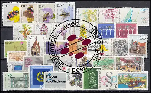 1197-1233 Bund-Jahrgang 1984 komplett, gestempelt O