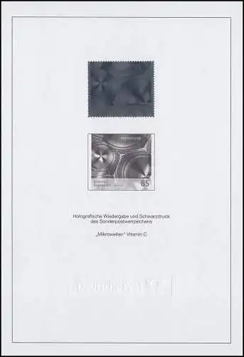 Schwarzdruck aus Jahrbuch 2017 Mikrowelten: Vitamin C mit Hologramm SD 40