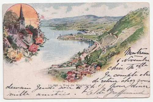 Vue de Montreux. jahr 1901