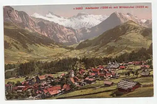 Adelboden (1356 m) mit Wildstrubel (3253 m). jahr 1913