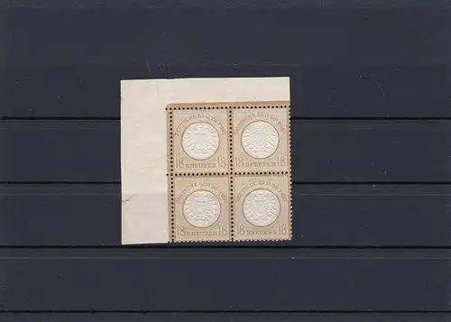 Deutsches Reich: MiNr. 28 (Viererblock), postfrisch **, BPP Attest