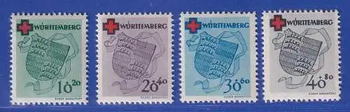 Französische Zone Württemberg 1949 Rotes Kreuz Mi.-Nr. 40-43 postfrisch **