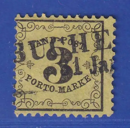 Baden 1862 Portomarke 3 Kreuzer  Mi.-Nr. 2x  O gpr. STEGMÜLLER BPP