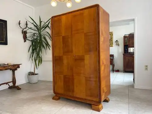 Restaurierte Art Deco Vitrine Glasschrank Bücherschrank Antiquität Antik Möbel G