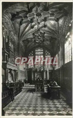 Moderne Karte Beauchamp Chapel St Marys Church Warwick