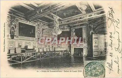 Cartes postales Palais de Fontainebleau Salon de Louis XIII (carte 1900)