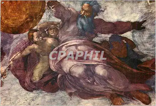 Moderne Karte Citta del Vaticano Cite du Vatican la Chapelle Sixtine Creation du Soleil et de la Lune