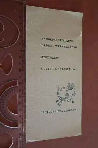 tolle alte Karte Deutsche Bundespost Landesausstellung BW Stuttgart 1955 