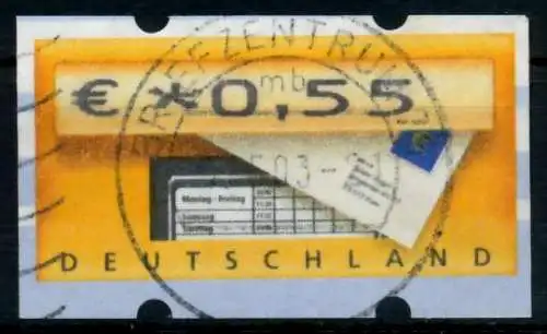 BRD ATM 2002 Nr 5-1-0055 gestempelt 9740FE