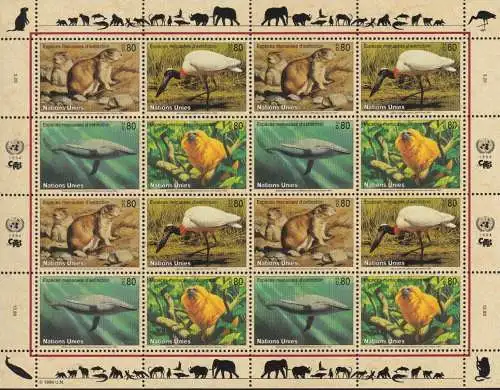 UNO GENF 1994 Mi-Nr. 245/48 Kleinbogen ** MNH