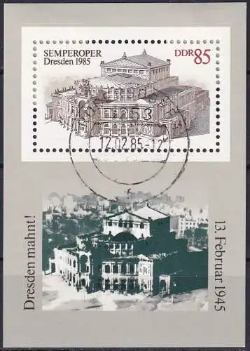 DDR 1985 Mi-Nr. Block 80 o used - aus Abo