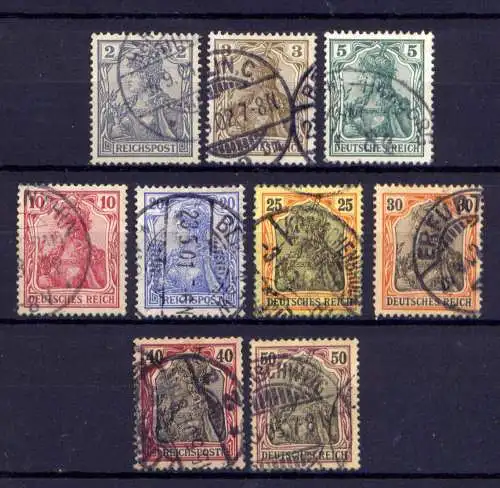 (3899) Deutsches Reich Nr.68/76         O    gestempelt