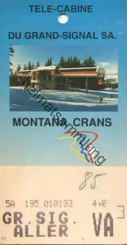 Schweiz - Montana Crans - Tele-Cabine du Grand-Signal SA. - Fahrkarte 1993
