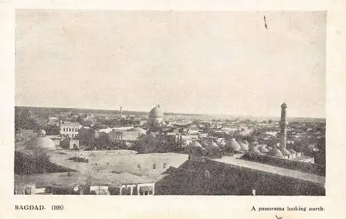 Irak Bagdad Nordansicht Vintage Postkarte