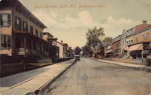 US Bridgeport Connecticut 1914 Broad Street von South Avenue Postkarte