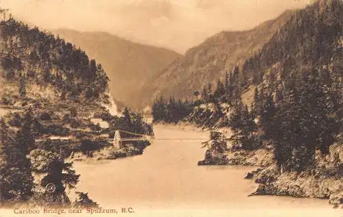 A684 Kanada Karibu Brücke bei Spuzzum Vintage Postkarte