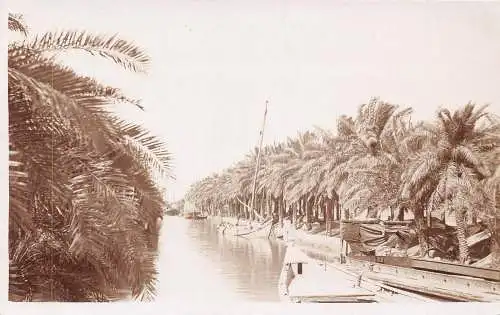 L476 Irak Basra Boote Echtfoto Vintage Postkarte