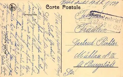 L001 Russland Petrograd St Petersburg Admiralität Feldpost Vintage Postkarte
