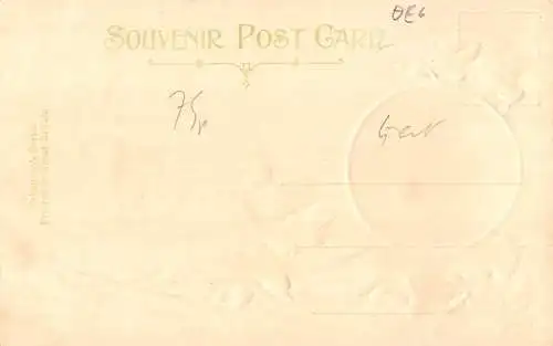 Neuheit geprägte Iris Blumen Botschaft der Zuneigung Landschaft Material Postkarte