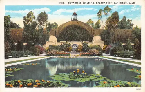 A673 US Kalifornien San Diego Botanical Building Balboa Park Postkarte