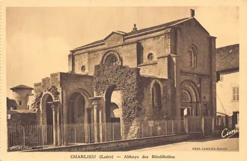 A658 Frankreich Charlieu Loire Abtei der Benediktinerabtei Vintage Postkarte