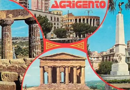 Postcard Italy Agrigento landmarks