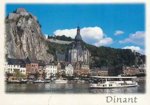 Postcard Belgium Dinant sailing vessel