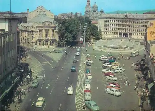 Postcard Bulgaria Varna 9 september square