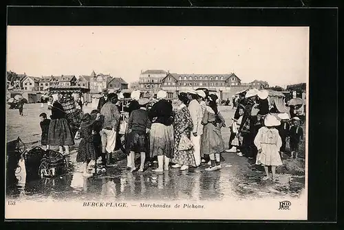 AK Berck-Plage, Marchandes de Pichons