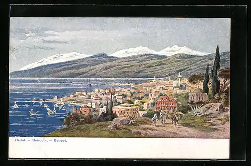 Künstler-AK Beirut, Panorama