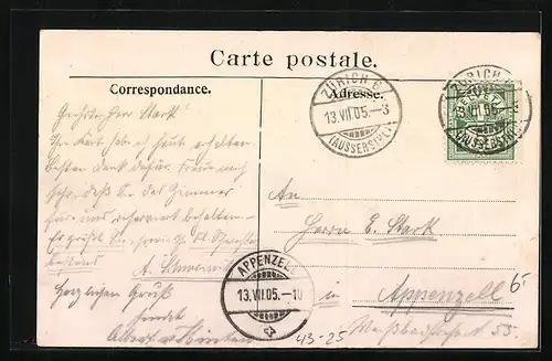 AK Zürich, Eidg. Sängerfest 1905