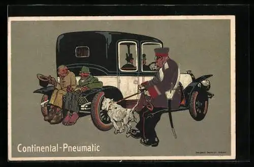 AK Reklame für Continental-Pneumatic Reifen