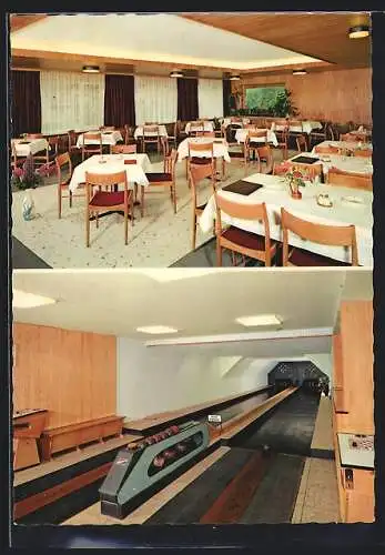 AK Hornberg / Schwarzwald, Kegelbahn im Cafe Pension Schondelgrund