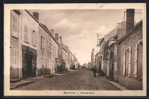 AK Rouvray, Grande-Rue, Strassenpartie