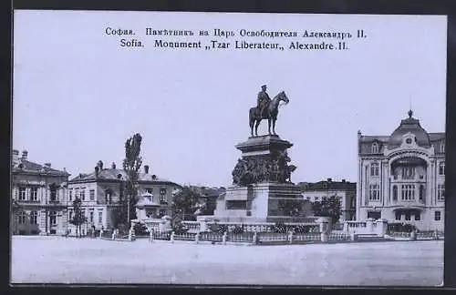 AK Sofia, Denkmal des Zaren Alexander II.