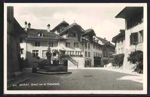 AK Morat, Grand` rue et Rubenloch