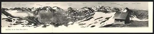 Künstler-AK Ulmer Hütte, Panorama