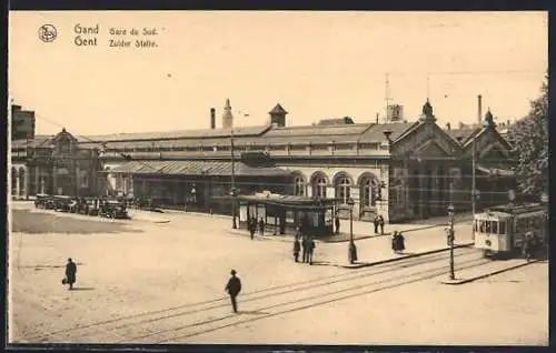 AK Gand / Gent, Motiv vom Südbahnhof