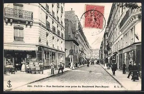 AK Paris, Rue Berthollet vue prise du Boulevard Port-Royal